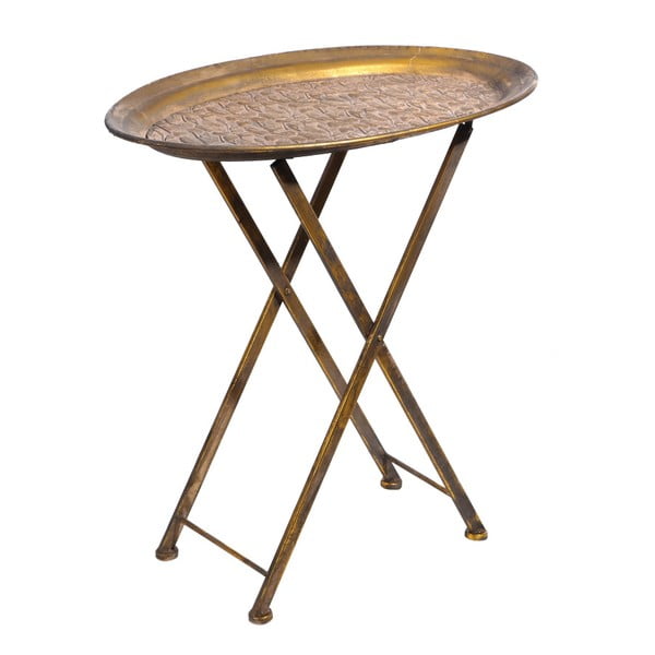 Odkladací stolík v zlatej farbe Denzzo Errai