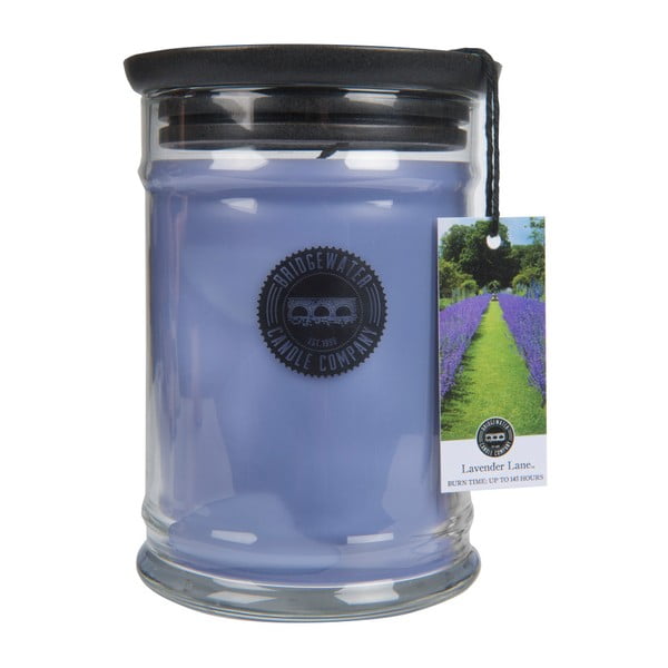 Sviečka s vôňou v sklenenej dóze s vôňou levandule Bridgewater candle Company Lavender, doba horenia 140-160 hodín