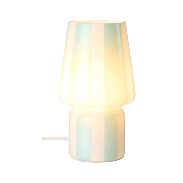 Biela/modrá sklenená stolová lampa (výška  21,5 cm) Carlo – Ellos Home-image-3