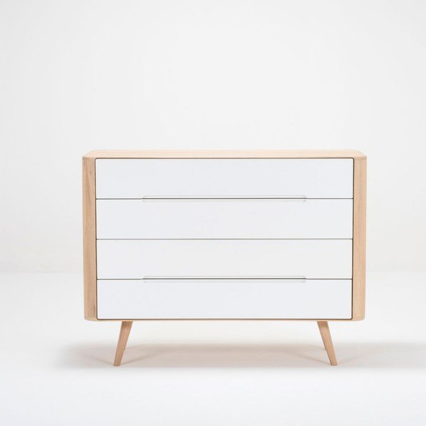 Komoda so zásuvkami z dubového dreva Gazzda Ena Two, 120 × 42 × 90 cm-image-3