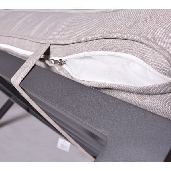 Čierno-béžový kovový záhradný lounge set pre 8 Portland – Rojaplast-image-2