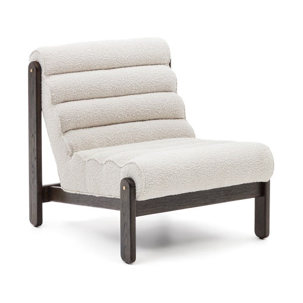 Biele kreslo z textílie buklé Magira – Kave Home