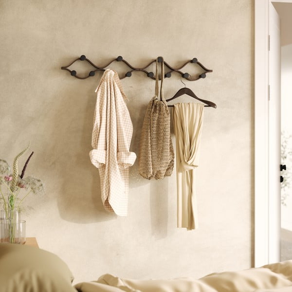 Nástenný vešiak z kaučukového dreva v prírodnej farbe Montage – Umbra-image-3