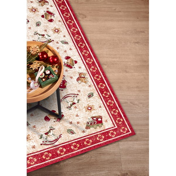 Červený koberec s vianočným motívom s prímesou bavlny 160x230 cm Toy's Delight Red Christmas – Villeroy&Boch-image-2