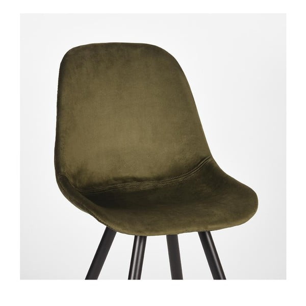 Khaki zamatové jedálenské stoličky v súprave 2 ks Capri – LABEL51-image-4