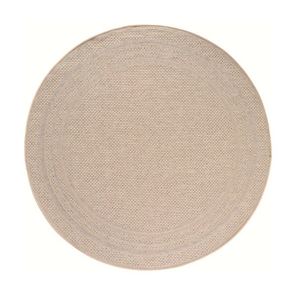 Béžový okrúhly vnútorný a vonkajší koberec ø 80 cm Desert 1304 – Ayyildiz Carpets