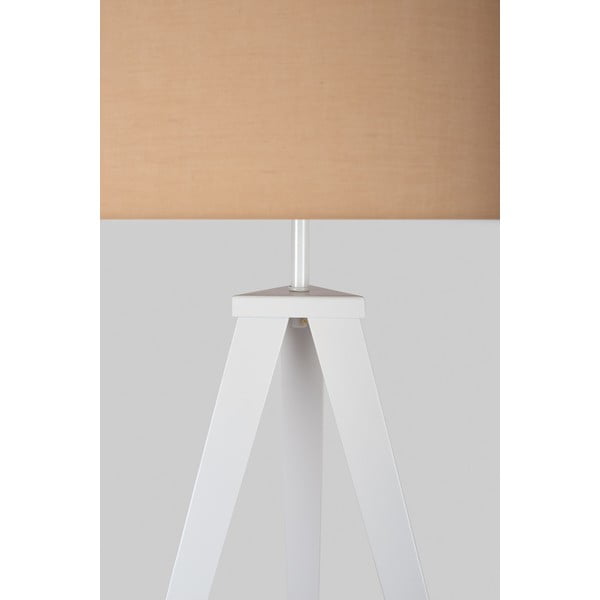 Stojacia lampa s bielymi kovovými nohami a béžovým tienidlom Bonami Essentials Kiki-image-2