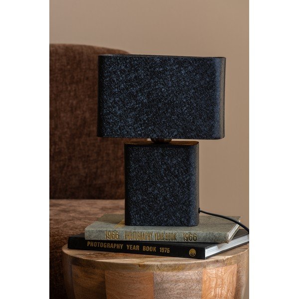 Čierna kovová stolová lampa (výška  33 cm) Boaz Recto – Leitmotiv-image-1