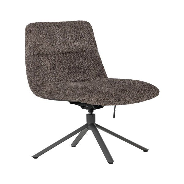Hnedé otočné kreslo z textílie buklé Soren – WOOOD