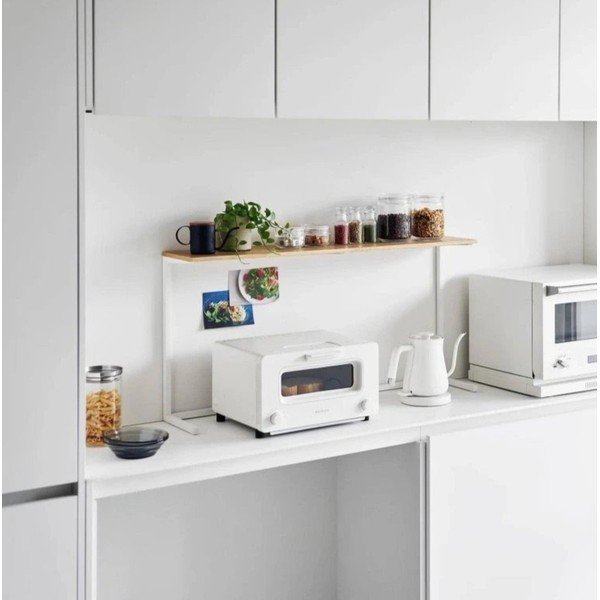 Biela/v prírodnej farbe drevená prídavná polička 28,5x8,5 cm Tower – YAMAZAKI-image-1