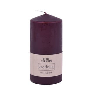 Vínovočervená sviečka Eco candles by Ego dekor Top, doba horenia 30 h