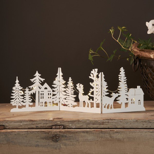 Biela svetelná dekorácia s vianočným motívom Fauna – Star Trading-image-1