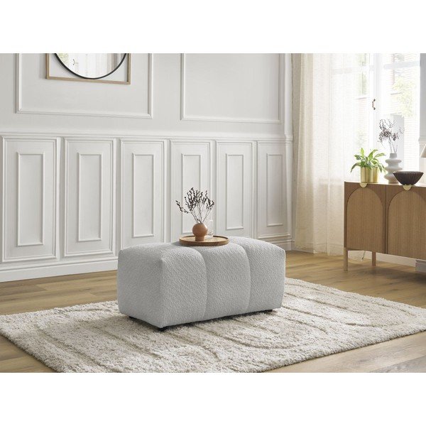 Svetlosivá podnožka z textílie buklé Roxelane – Bobochic Paris-image-4