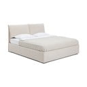 Béžová čalúnená dvojlôžková posteľ s úložným priestorom s roštom 160x200 cm Thessa Pillow – Bonami Selection