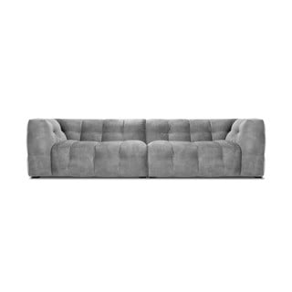 Sivá zamatová pohovka Windsor & Co Sofas Vesta, 280 cm
