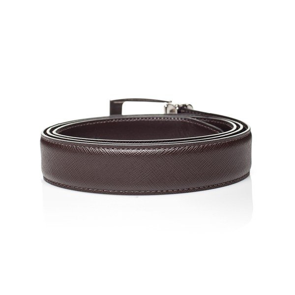 Tmavohnedý kožený pánský opasok Ferruccio Laconi Arv, dĺžka 95 cm-image-2