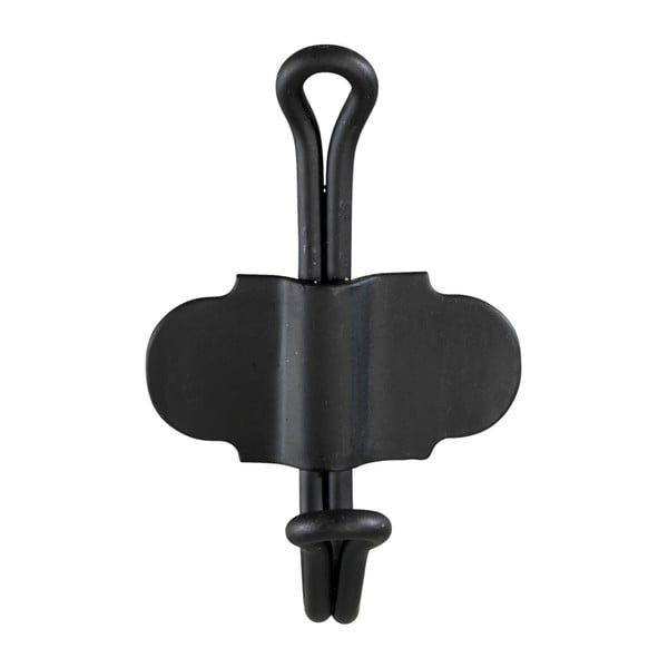 Čierny samodržiaci nástenný háčik Wenko Nostalgia-image-3