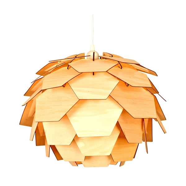 Závesné svietidlo v dekore dreva Scan Lamps Carpatica, ⌀ 41 cm
