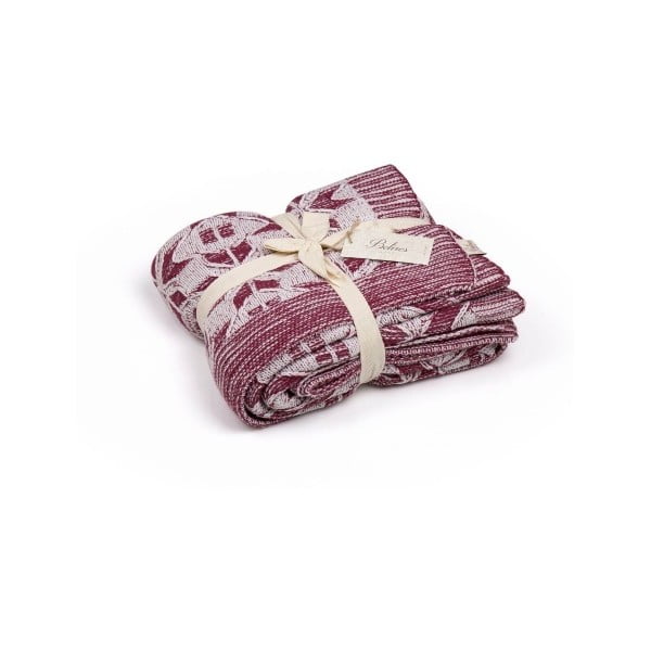 Fialová pletená deka s farebným vzorom Homemania