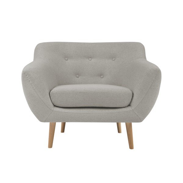 Krémové kreslo so svetlými nohami Mazzini Sofas Sicile
