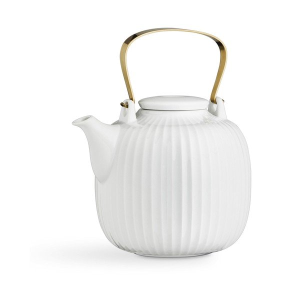 Biela porcelánová čajová kanvica Kähler Design Hammershoi, 1,2 l