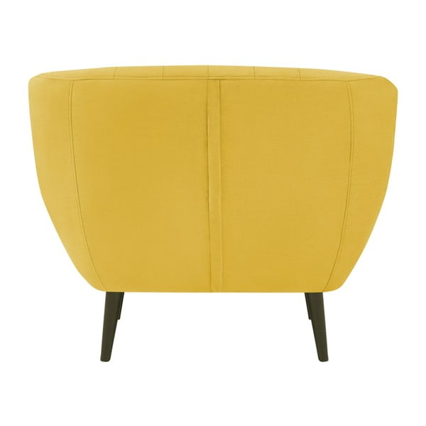 Žlté zamatové kreslo Mazzini Sofas Toscane-image-4