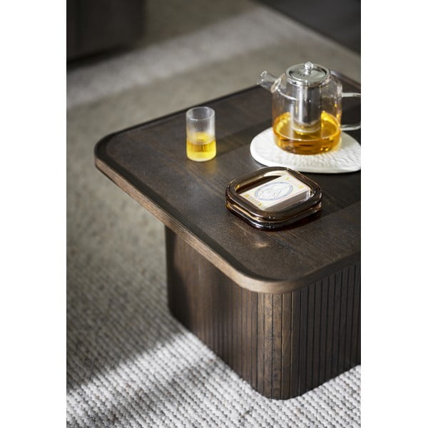 Tmavohnedý konferenčný stolík v dekore duba ø 60 cm Sullivan – Rowico-image-1