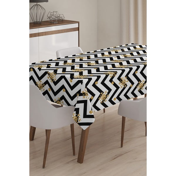 Vianočný obrus s prímesou bavlny Minimalist Cushion Covers Happy New Year, 140 x 180 cm-image-1