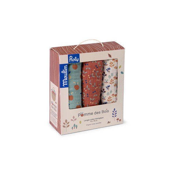 Mušelínové plienky 3 ks Pomme des Bois – Moulin Roty-image-1