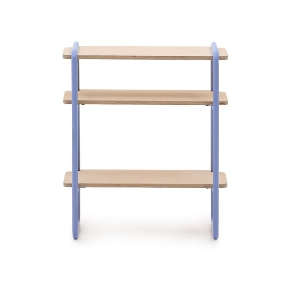 Svetlomodrá/v prírodnej farbe závesná detská knižnica v dekore jaseňa 60x70x28 cm Tinn – Kave Home-image-2