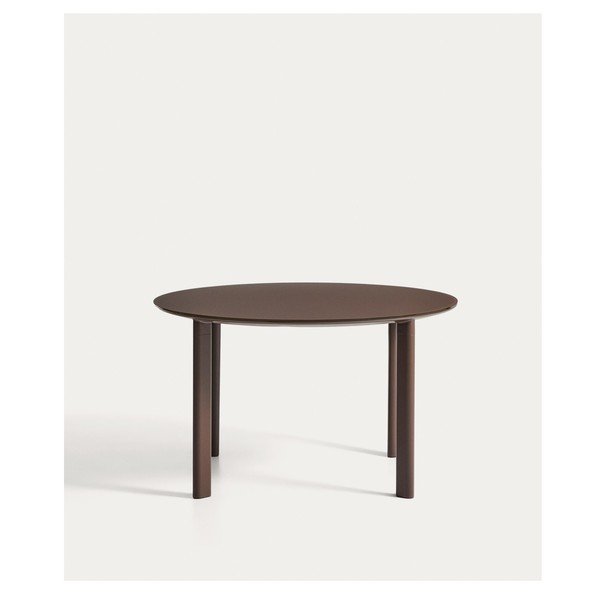 Okrúhly záhradný jedálenský stôl so sklenenou doskou ø 120 cm Erice – Kave Home-image-4