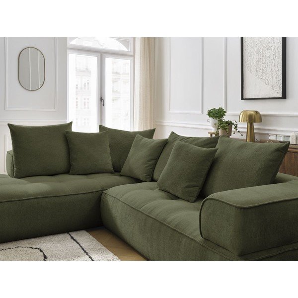 Zelená ženilková rohová pohovka (ľavý roh/do L) Whesley – Bobochic Paris-image-4