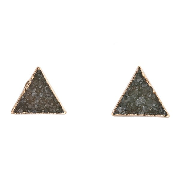 Náušnice zo zelenkavých ametystových trojuholníkov Decadorn