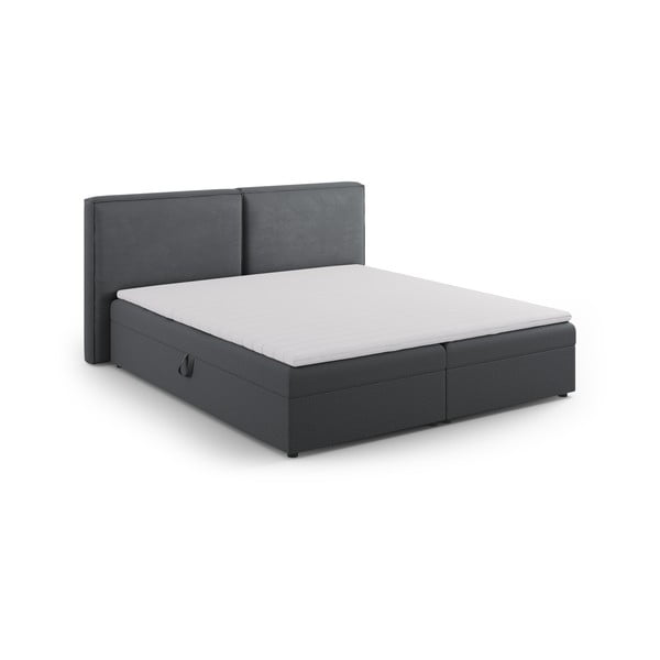 Tmavosivá boxspring posteľ s úložným priestorom 160x200 cm Arendal – Cosmopolitan Design