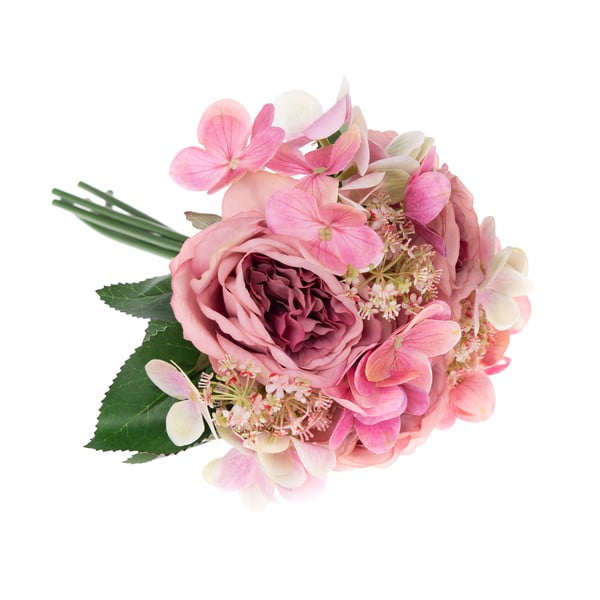 Umelá dekoratívna kytica hortenzií a ruže Dakls Pessa