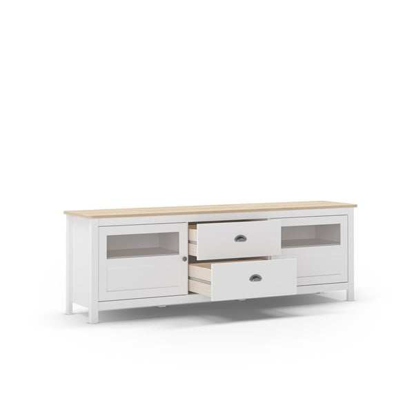 Biely TV stolík z borovicového dreva 180x59 cm Misti – Marckeric-image-3