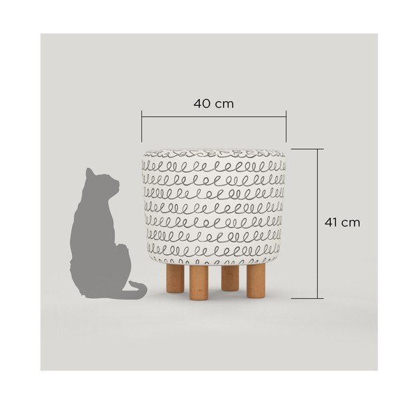 Taburet s drevenými nohami Cono Sway, ⌀ 41 cm-image-3