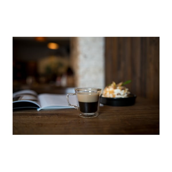 Sklenené hrnčeky v súprave 2 ks na espresso/dvojstenné 80 ml Diva – Vialli Design-image-2