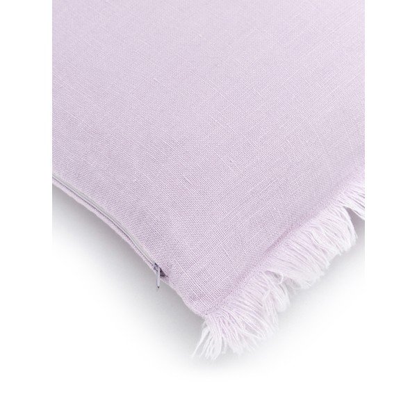 Ružová ľanová dekoratívna obliečka na vankúš Westwing Collection Luana, 50 x 50 cm-image-1