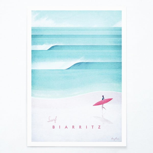 Plagát Travelposter Biarritz, 30 x 40 cm