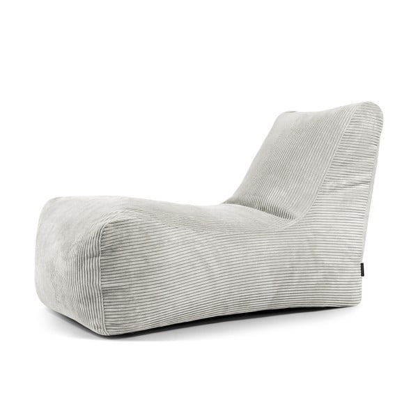 Krémový menčestrový sedací vak Lounge – SLOWDOWN