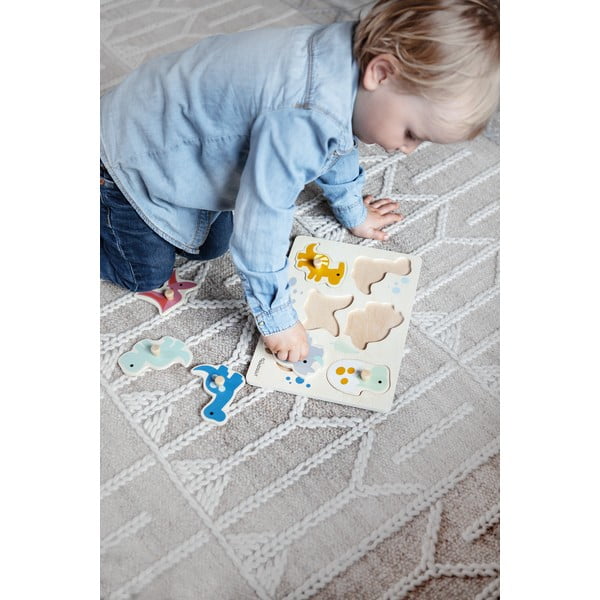 Drevené vkladacie puzzle (počet dielikov 6) Dinosaurs – Kindsgut-image-3
