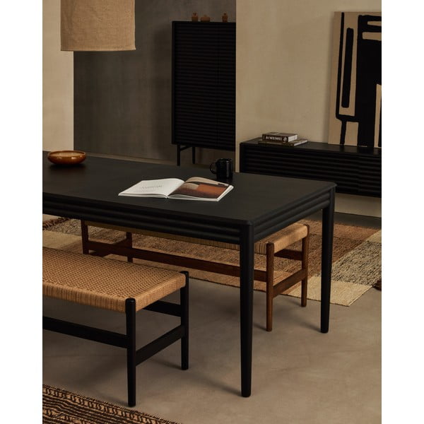 Rozkladací jedálenský stôl s prídavnou doskou v dekore duba 90x200 cm Lenon – Kave Home-image-1