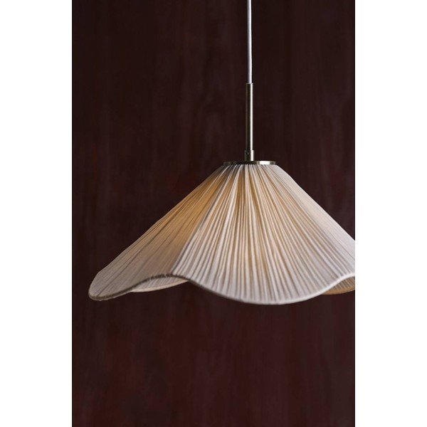 Krémovobiele látkové závesné svietidlo ø 50 cm Lunaria – Jotex-image-1