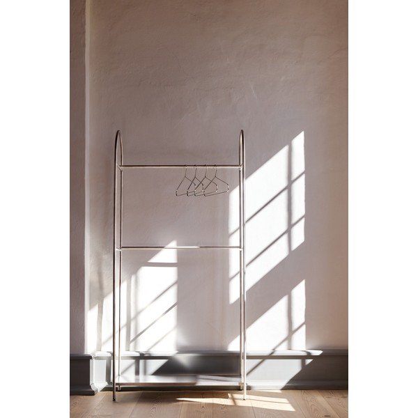 Kovový stojan na oblečenie v matne striebornej farbe 92x186x39 cm Arch – Mette Ditmer Denmark-image-1