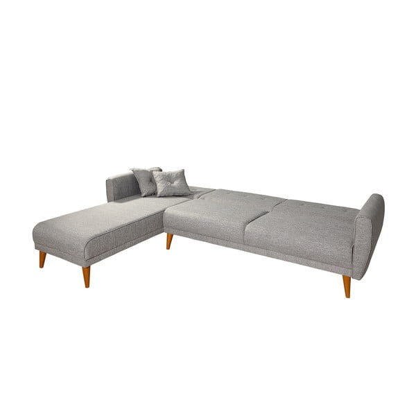 Svetlosivá rozkladacia rohová pohovka Aria – Balcab Home-image-4