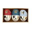 Párty doplnky v súprave 3 ks Pirate Skulls Surprise Balls – Meri Meri