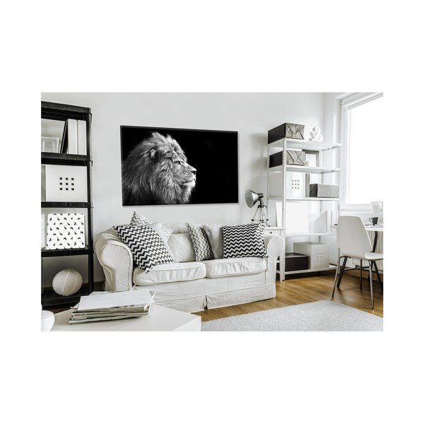 Obraz Styler Glasspik Canvas Animals Lion, 70 × 100 cm-image-1