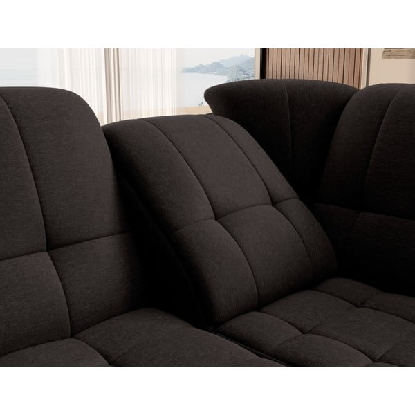 Hnedá rozkladacia/s úložným priestorom rohová pohovka (pravý roh/do L) Sado – ELTAP-image-1