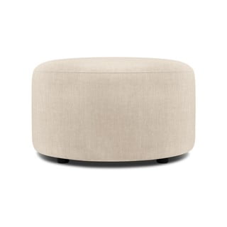 Béžový zamatový puf Mazzini Sofas Debbie, ø 68 cm